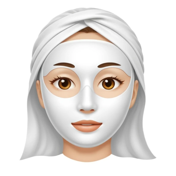 a white skincare beauty mask pack for face sticker