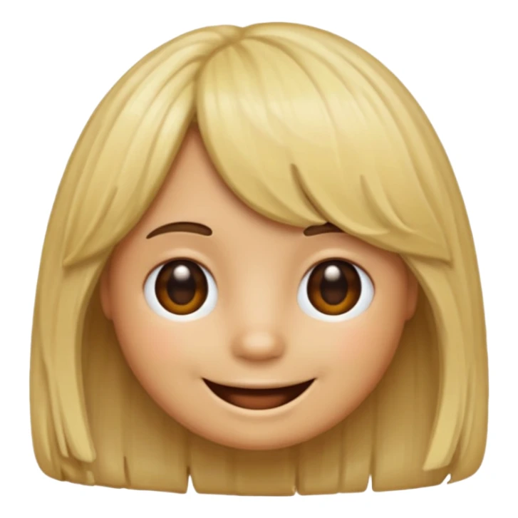 A poop emoji with a blonde wig sticker