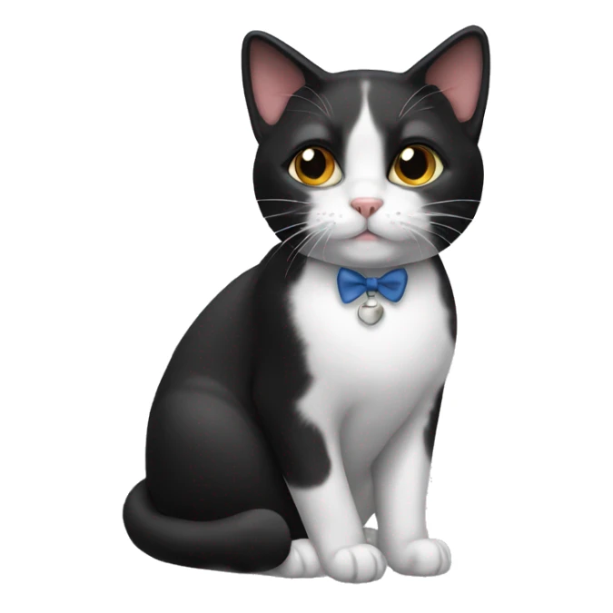 female tuxedo cat sticker