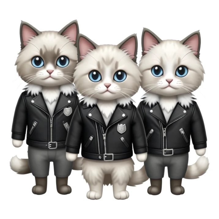 Ragdoll cat mafia street gang  sticker