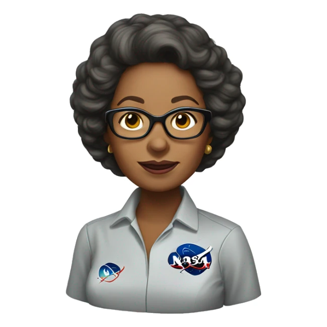 Annie Easley, NASA scientist uniform, unbespectacled sticker