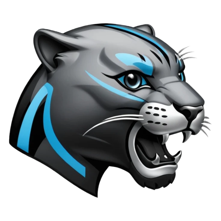 Panthers nfl team logo turned to the right sticker