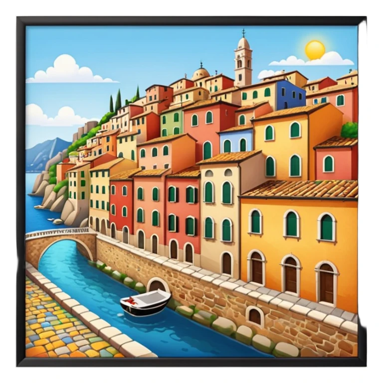 postcard of italy sticker
