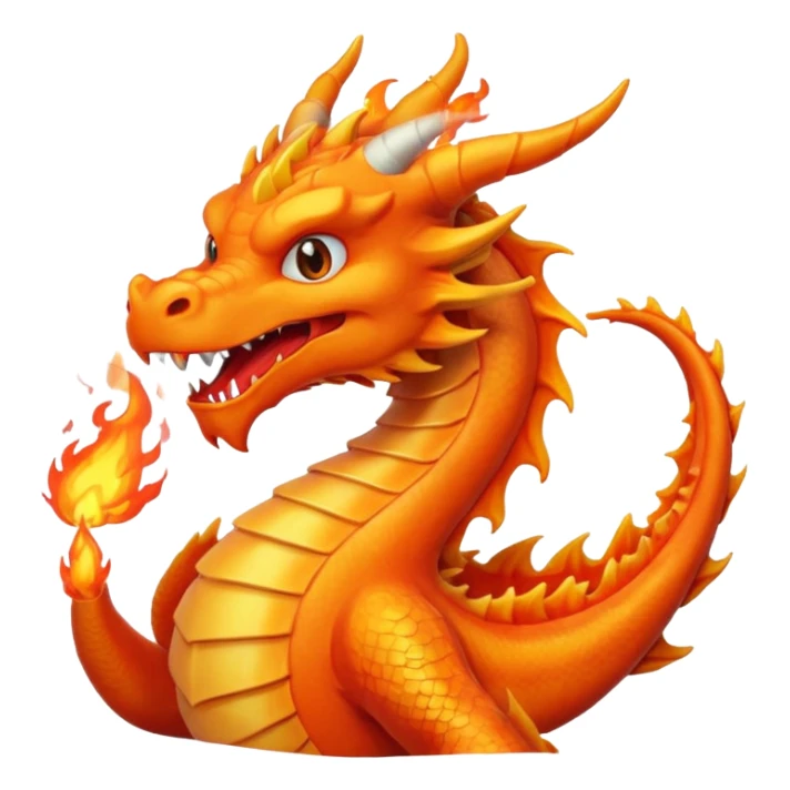 dragon breathing fire sticker