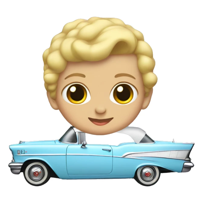 baby blue 1957 chevy bel air sticker