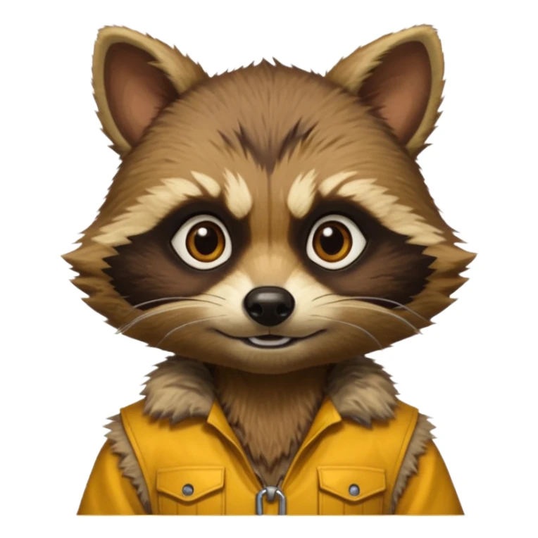 Rocket Raccoon, yellow shirt sticker