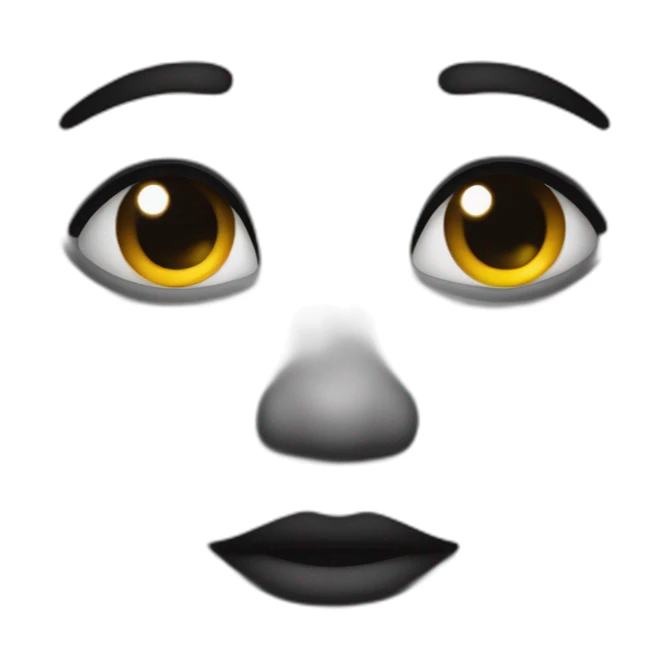 Face in Color Black with Eyes in "X" sticker