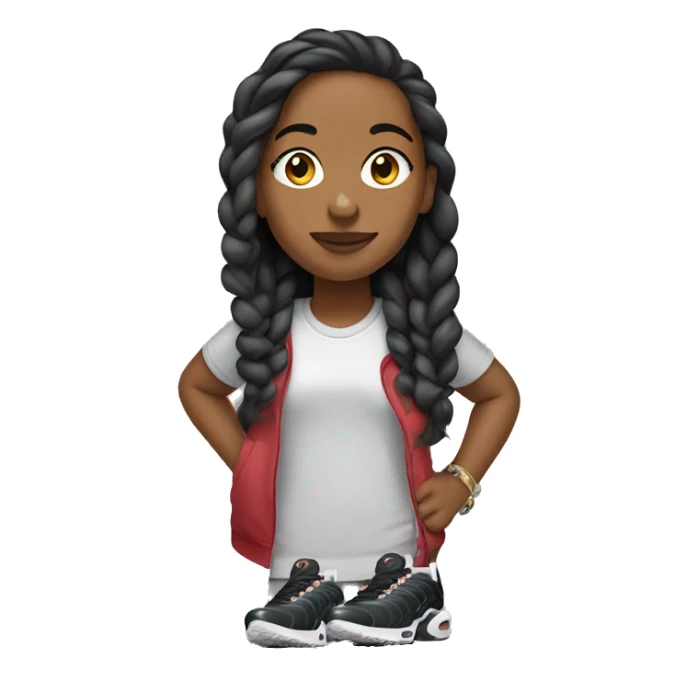 The girl in Nike air max tn sneakers sticker