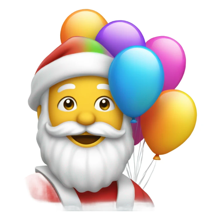 Santa with balloons  sticker