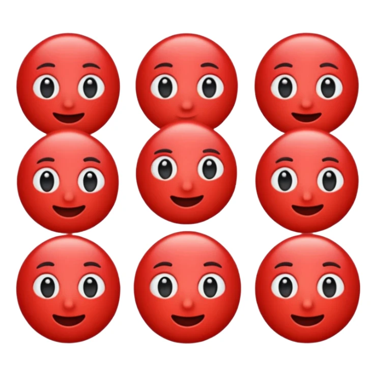 an emoji for fullscreen in red and cartoonstyle sticker