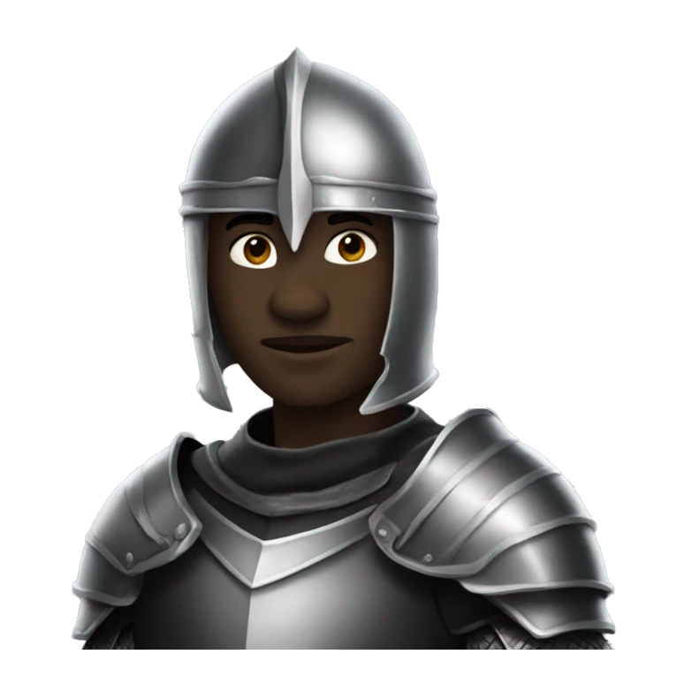 Black knight white skin fantasy sticker