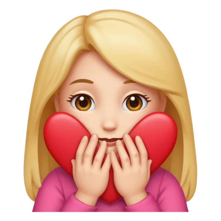 A single emoji that's feeling shy. In love. But hiding behind her hands.  sticker