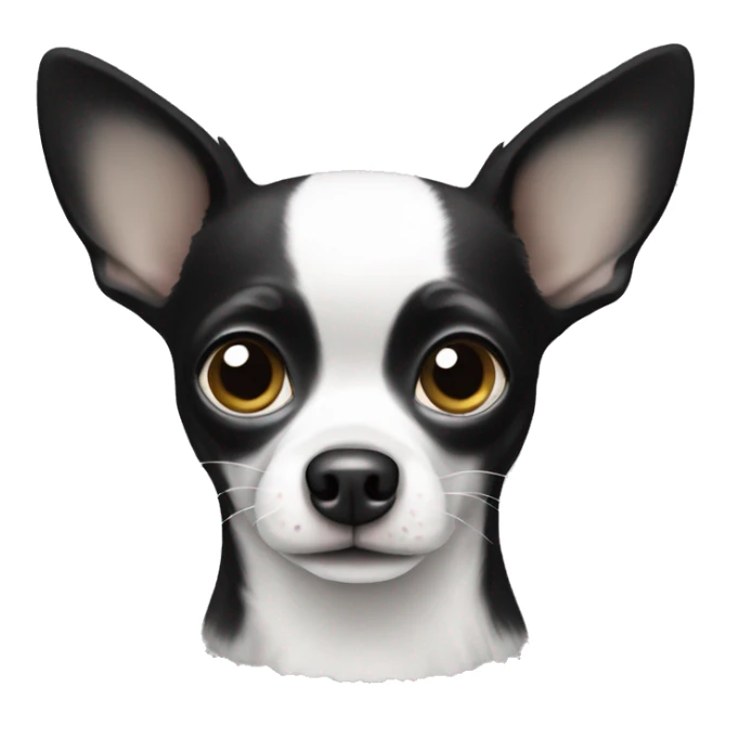 black and white chihuahua sticker