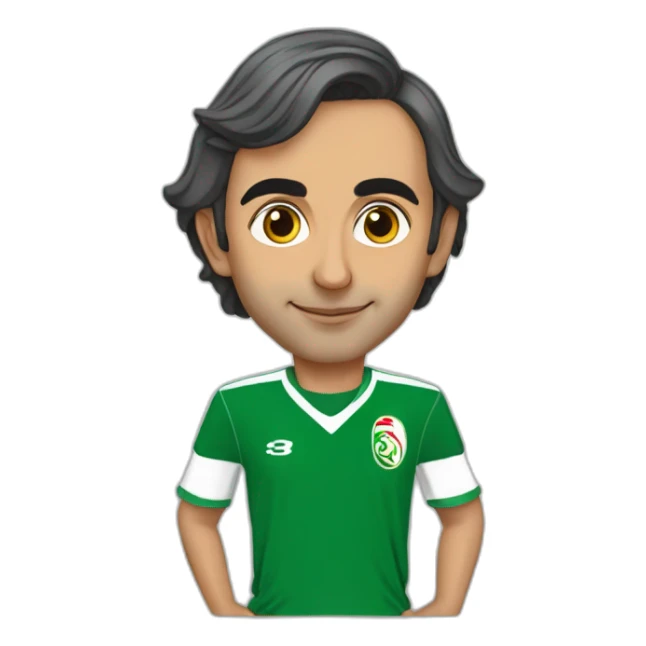 Eric Zemmour with an Algerian football team jersey sticker