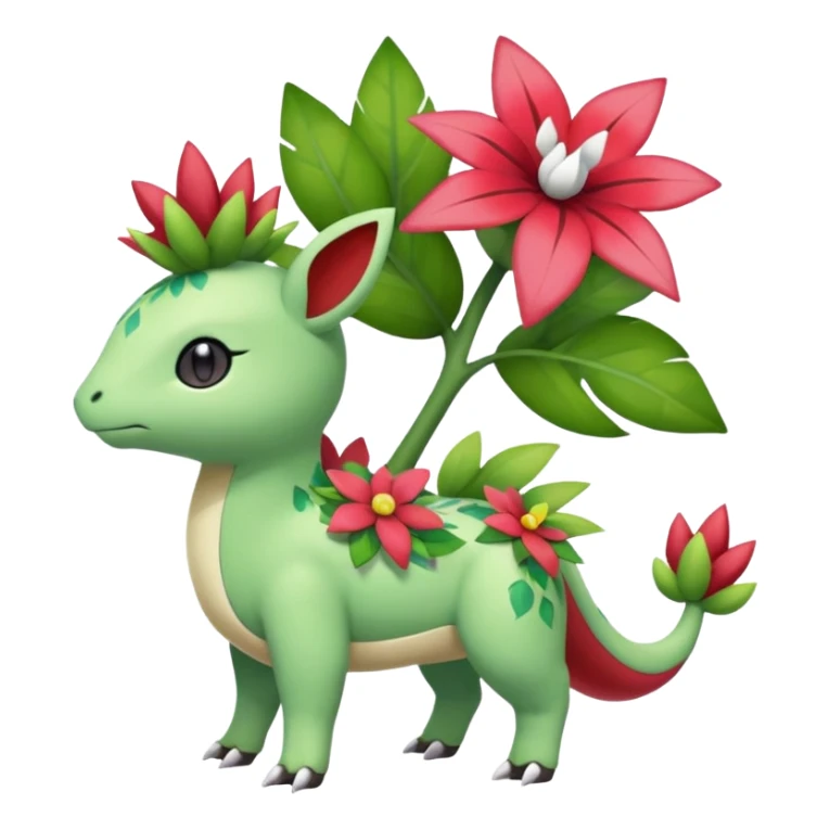Meganium-Shaymin-Ivysaur-Meloetta-Pokémon-fusion, full body sticker