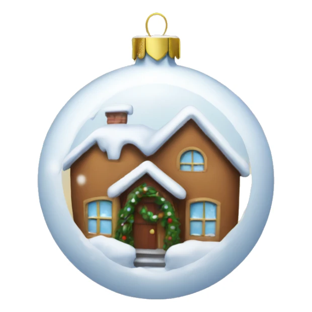 christams ornament with snow on it sticker