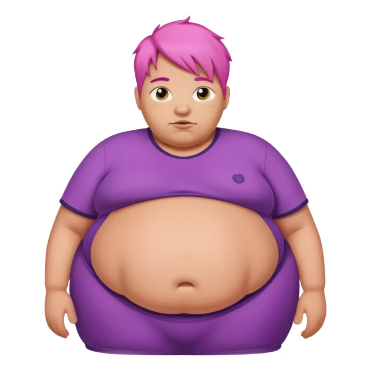  fat tan pink hair nicki minaj with inflated belly sticker