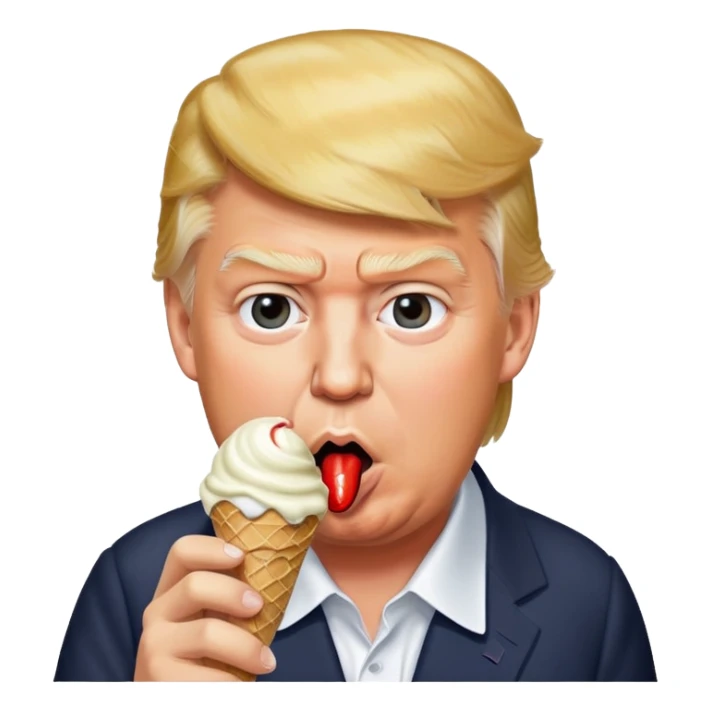 Donald trump eating an ice cream  sticker