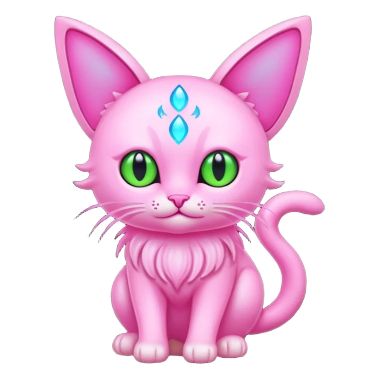 Pink Bioluminescent Stupid Faerie-feline-god sticker
