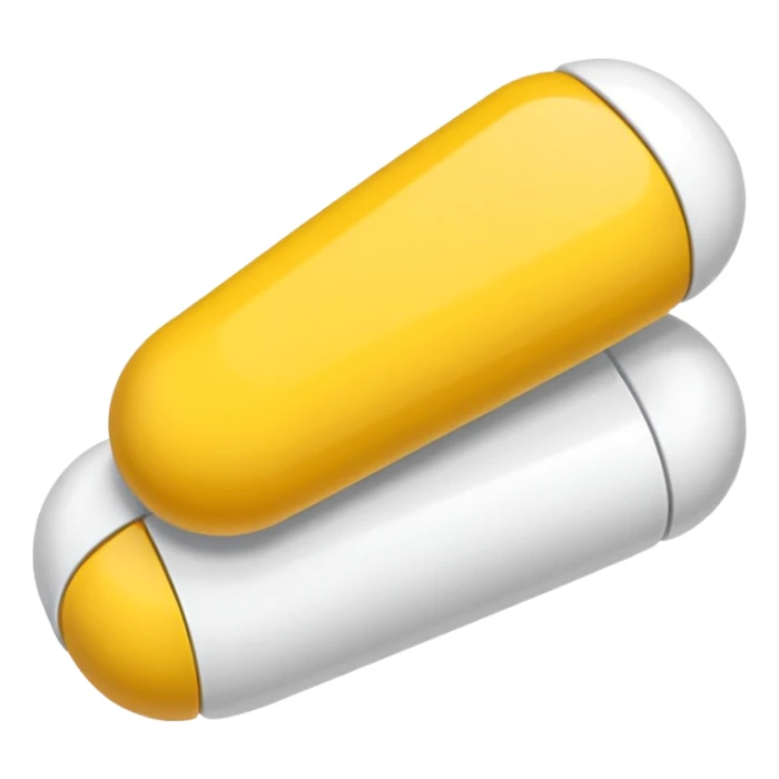 pill emoji yellow and white sticker
