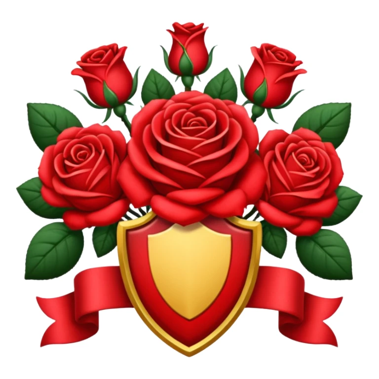brasão com rosas condessa vermelha sticker