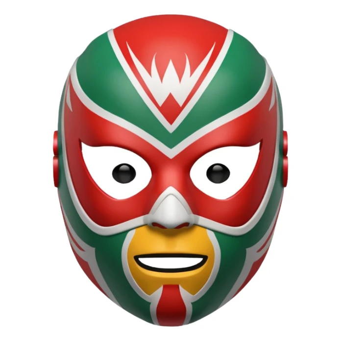 wrestler wearing a colorful Mexican lucha libre mask sticker