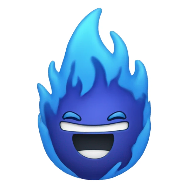 blue fire sticker