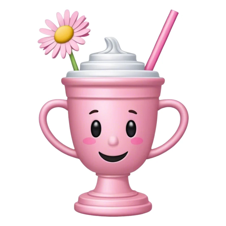Pink Stanley cup with a straw and a daisy straw topper  sticker