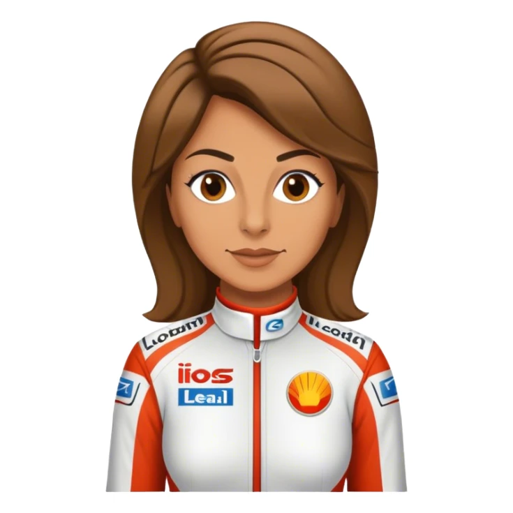 Lella Lombardi in racing suit sticker