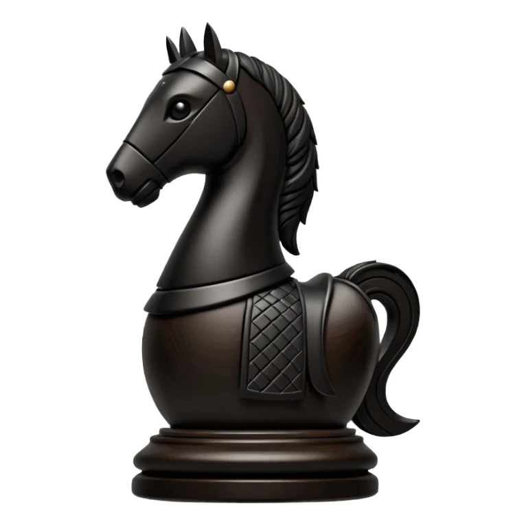 simple piece of chess knight in black sticker