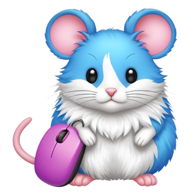 Toy for a cat, fluffy, fake mouse, bright colors, smartykat  sticker
