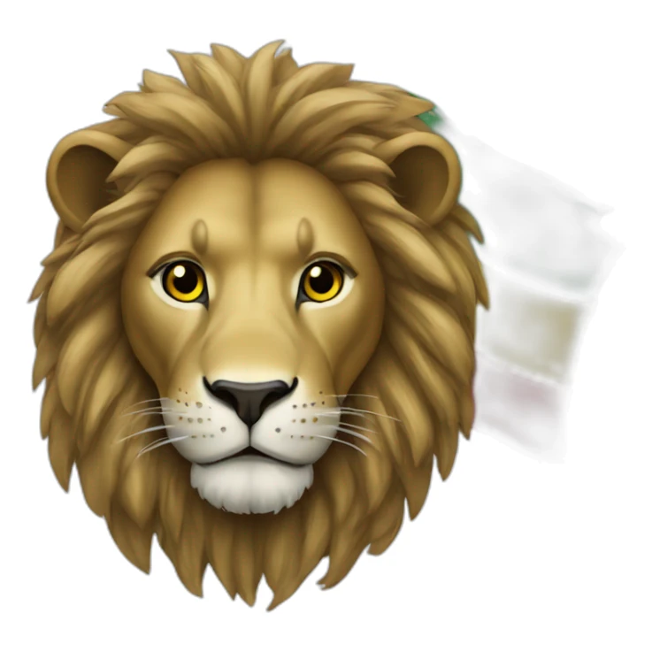 Lion with the flag of the Senegal sticker