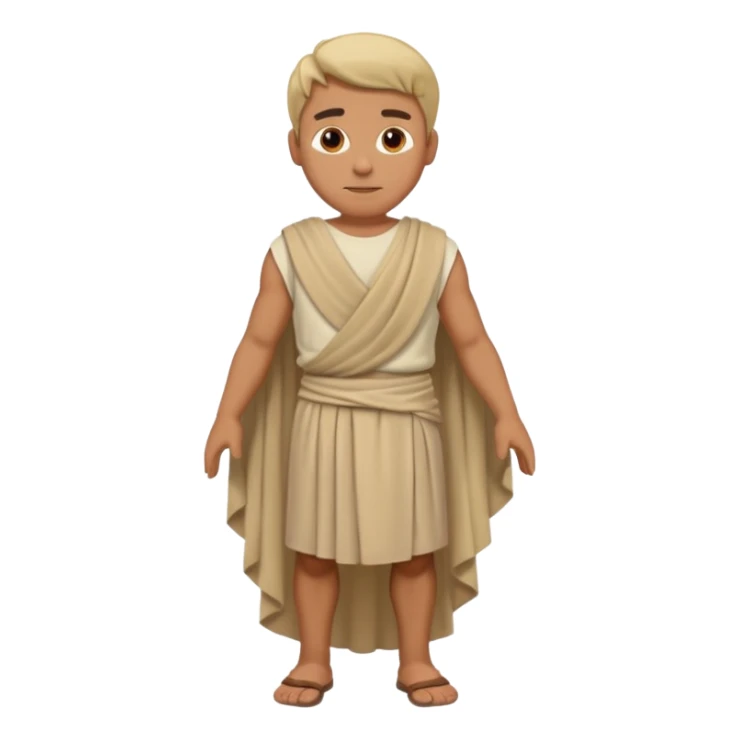 beige ancient male skirt cloth isolated sticker