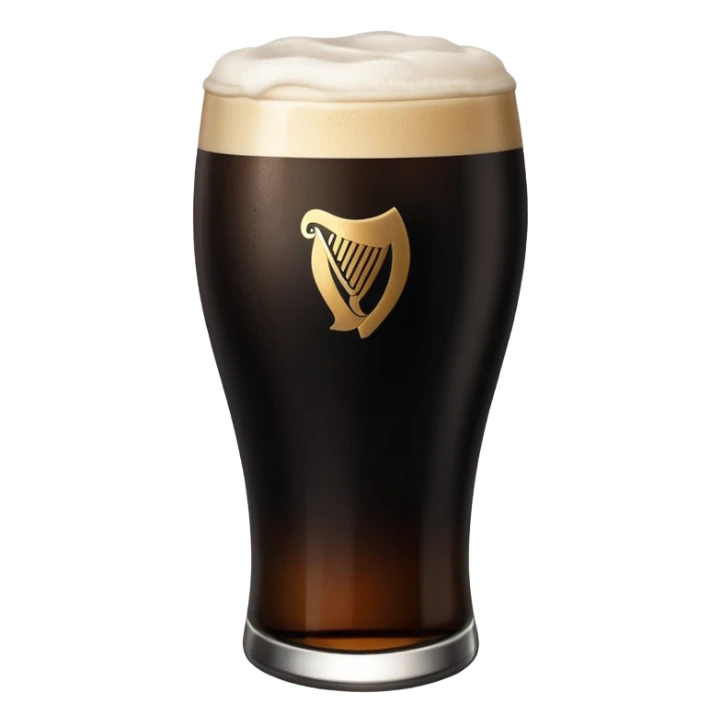 pint of guinness with flat top sticker