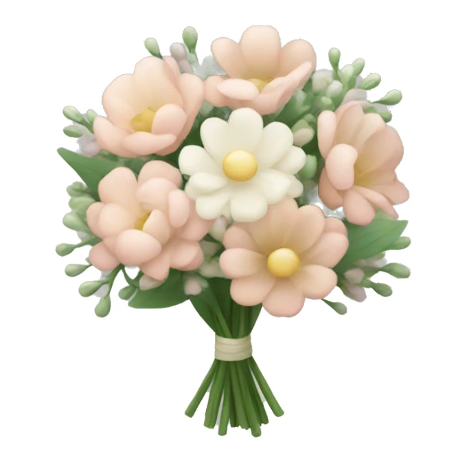 A bouquet in delicate shades sticker