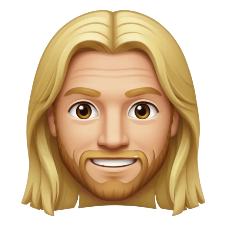Triple H with hazel eyes, long blonde hair sticker