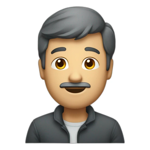 un homme qui leve le doigt du milieu sticker