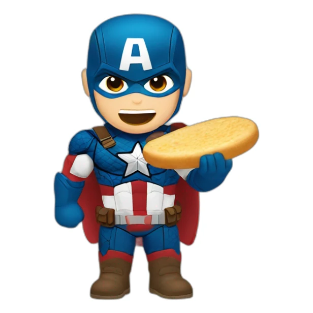 Captain America eating arepa sticker
