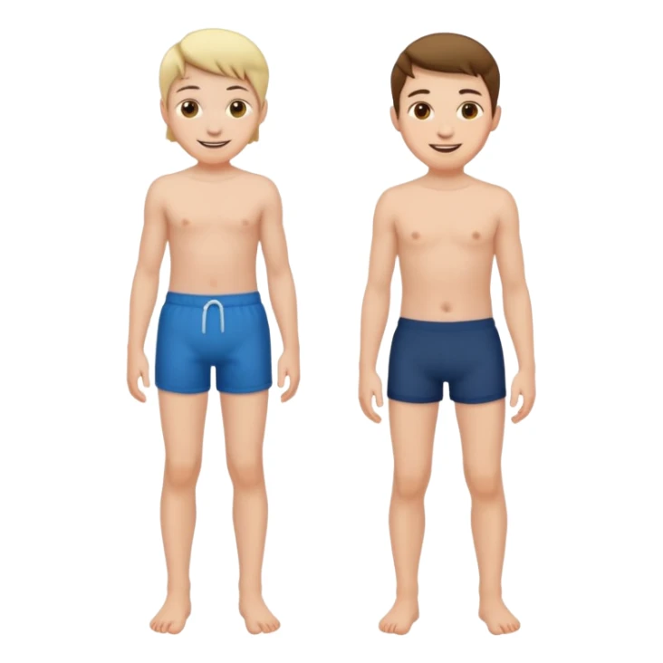 A boy with no pants behind a girl  sticker