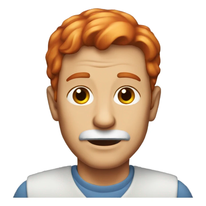 70 years old man with red hair sticker