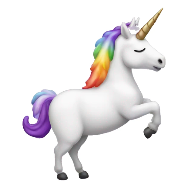 Unicorn with an eggplant as a horn sticker