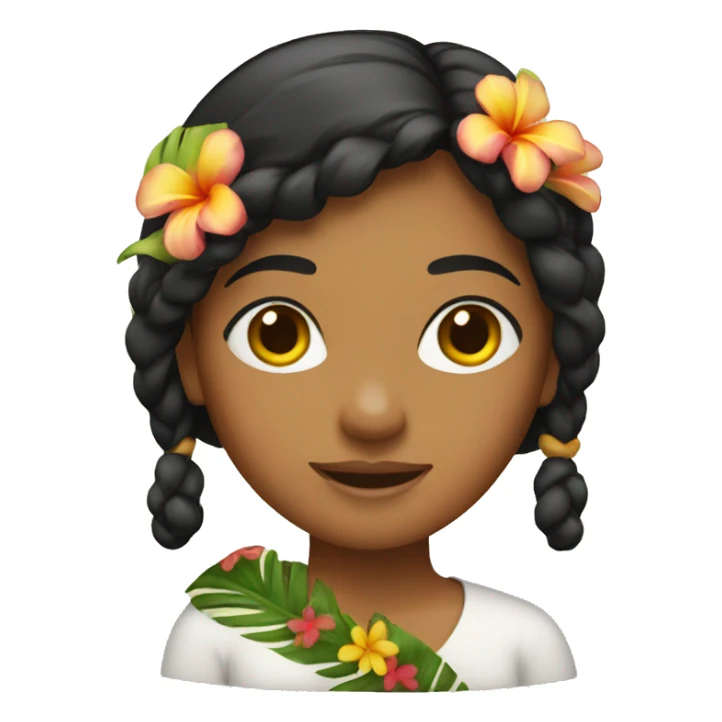 Hawaiian woman sticker