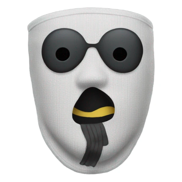 Emoji wearing a ski mask sticker