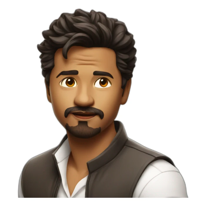 Thalapathy gives a flying kiss sticker