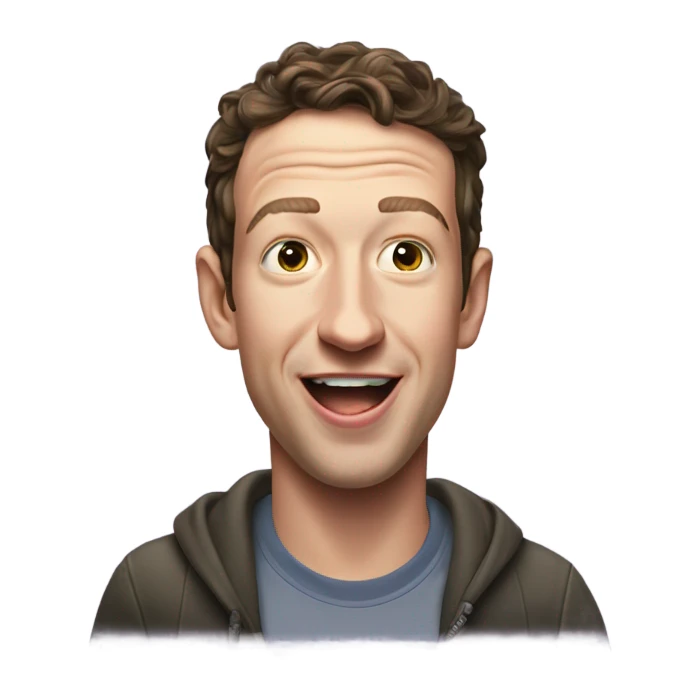 mark zuckerburg with his tongue out  sticker