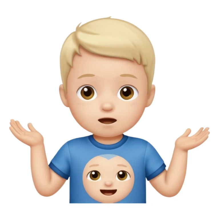 A toddler with a tiny jersey shirt, adorable enthusiasm sticker