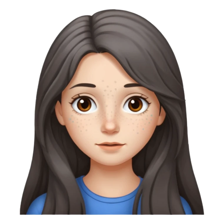 brunette girl long hair with gray hairs sticker