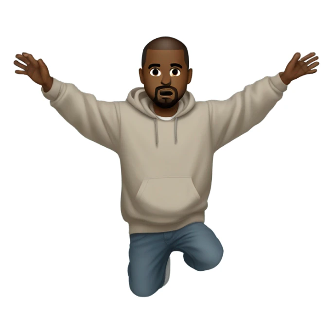 Kanye west floating sticker