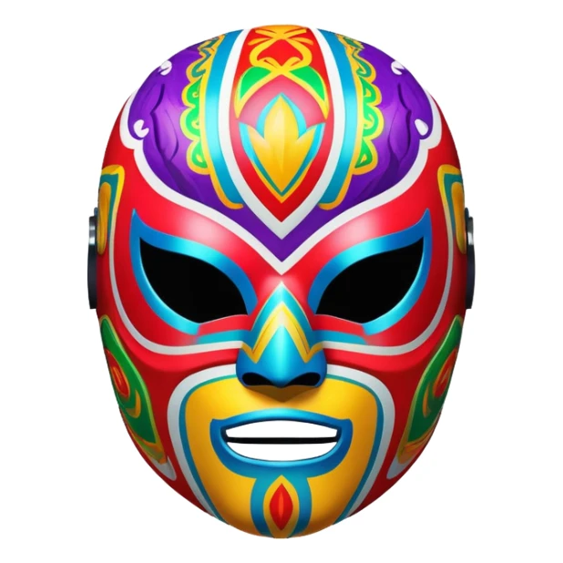 colorful luchador wrestling mask sticker
