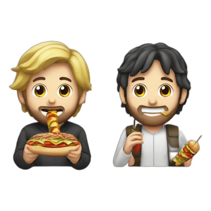 pewdiepie and jew eating kebab sticker